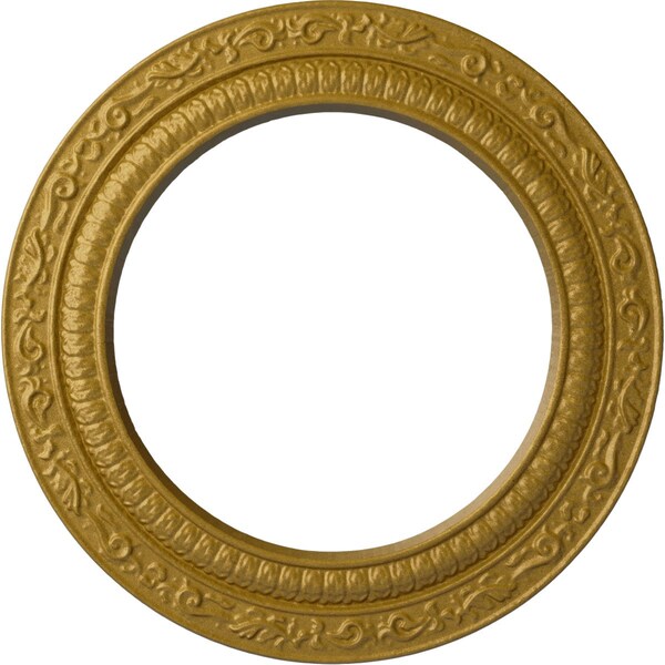 Ekena Millwork Andrea Ceiling Medallion (Fits Canopies up to 8"), Hand-Painted Pharaohs Gold, 12"OD x 8"ID x 1/2"P CM12ADPGS - main